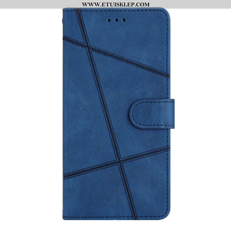 Etui Folio do Google Pixel 7A z Łańcuch Pasiaste Geometryczne Linie